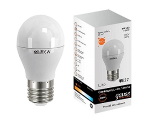 Gauss LED žárovky: přehled лампа гаусс