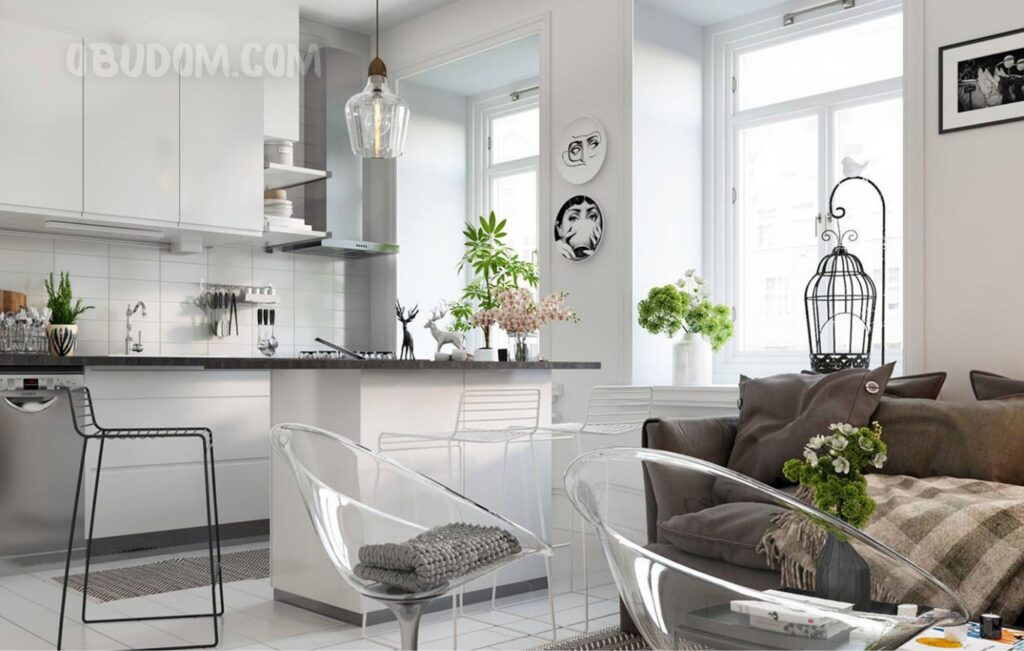 Bucatarie-living in stil modern